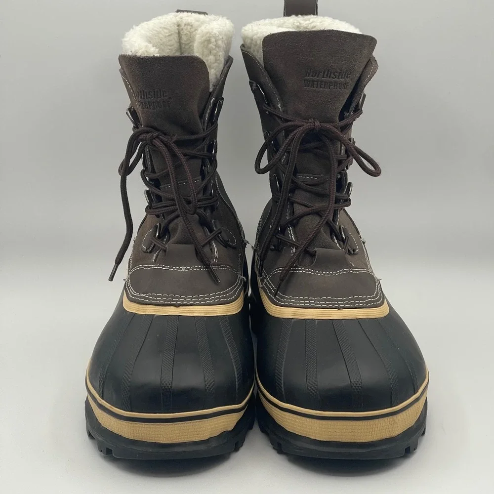 Northside Thermolite Waterproof Duck Snow Boots Men's Size 12 Insulated Brown